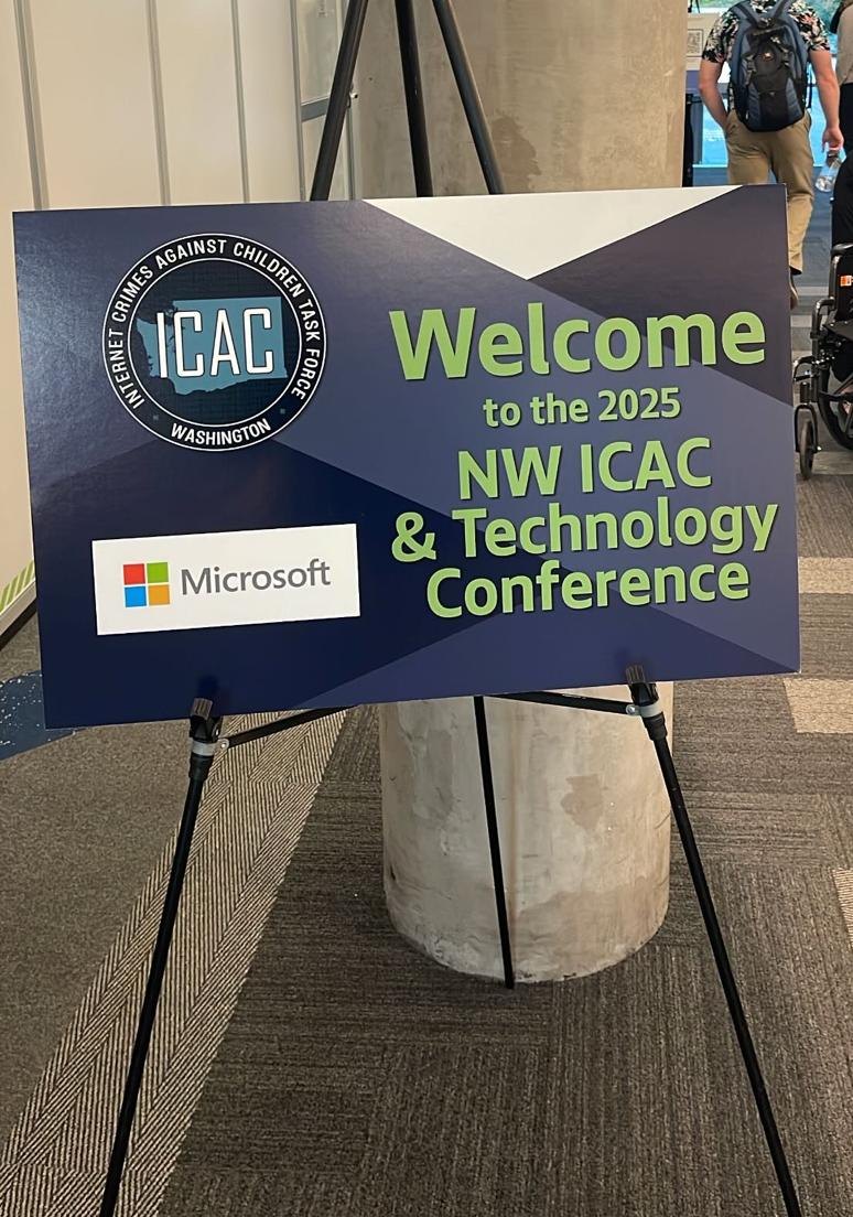 2025 NW ICAC and Technology Conference welcome signage, hosted at Microsoft
